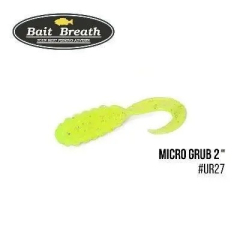 Силіконова приманка Bait Breath Micro Grub 1" (15 шт.) (Ur27 Chartreuse/silver)
