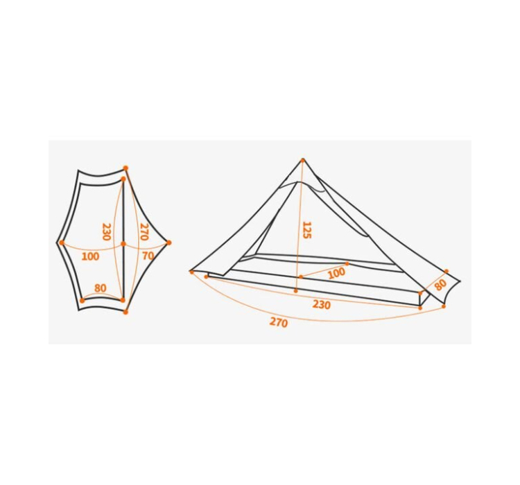 Палатка одноместная 3F Ul Gear Lanshan 1 15D 3 season коричневый - 2 Палатка одноместная 3F Ul Gear Lanshan 1 15D 3 season коричневый - 2