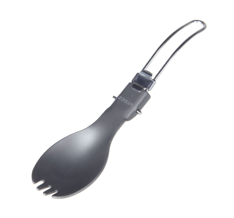 2 в 1 ложка + виделка алюмінієва, складна Alocs TW-104 - 1 2 в 1 ложка + виделка алюмінієва, складна Alocs TW-104 - 1