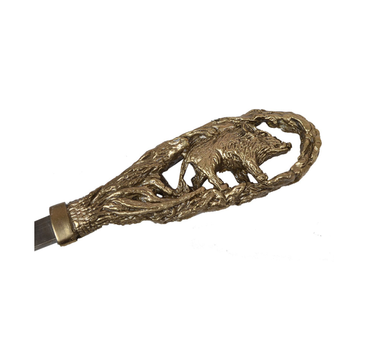 Набор шампуров ручной работы Мастер-Крами На охоте , рукоять бронза (3х10мм, 60см), 6 шт. в кож. колчане - 7 Набор шампуров ручной работы Мастер-Крами На охоте , рукоять бронза (3х10мм, 60см), 6 шт. в кож. колчане - 7