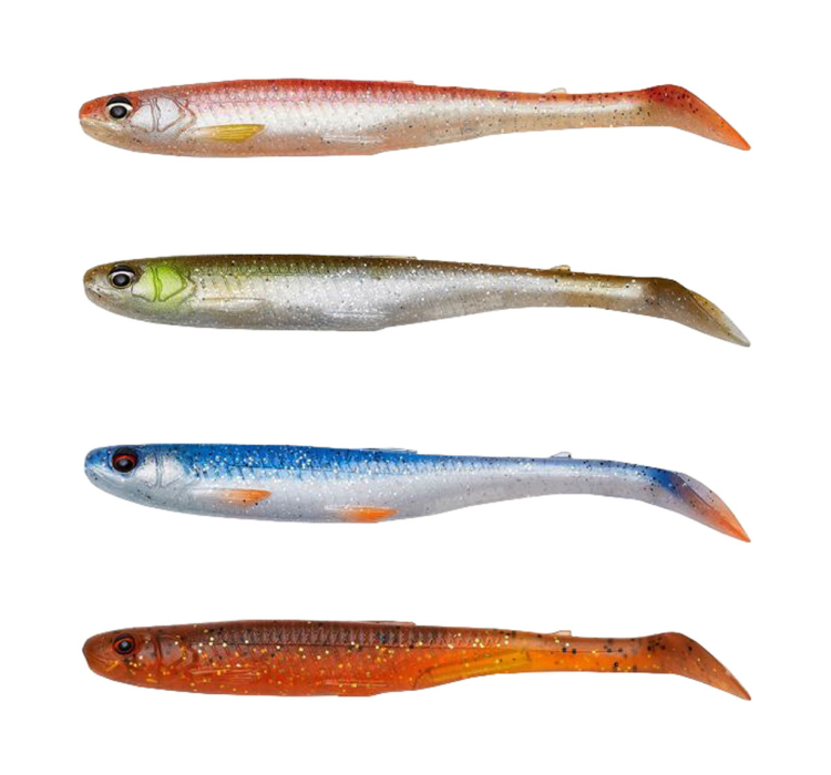 Силиконовая приманка Savage Gear Slender Scoop Shad 130 mm 12.0 g Clear Water Mix (4 шт./пач.) - 1 Силиконовая приманка Savage Gear Slender Scoop Shad 130 mm 12.0 g Clear Water Mix (4 шт./пач.) - 1