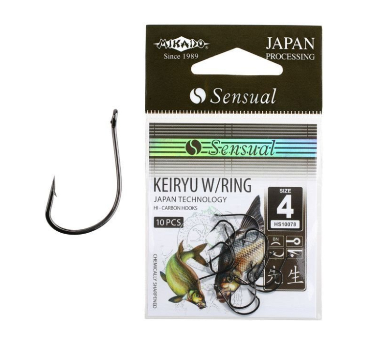 Крючки Mikado SENSUAL KEIRYU W/RING (красный) № 12 - 1 Крючки Mikado SENSUAL KEIRYU W/RING (красный) № 12 - 1