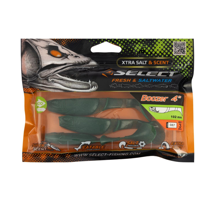Силіконова приманка Select Boozer 4" #087 (3 шт./пач.) - 1 Силіконова приманка Select Boozer 4" #087 (3 шт./пач.) - 1