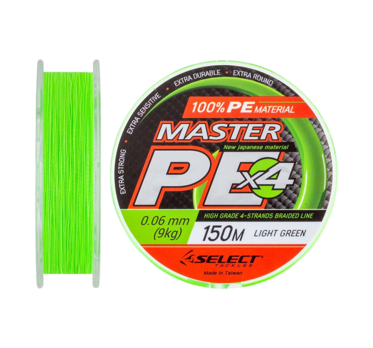 Шнур Select Master PE 150m (салат.) 0.06mm 9kg - 1 Шнур Select Master PE 150m (салат.) 0.06mm 9kg - 1