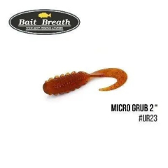 Силиконовая приманка Bait Breath Micro Grub 2" (12шт.) (Ur23 Pumpkin/red)