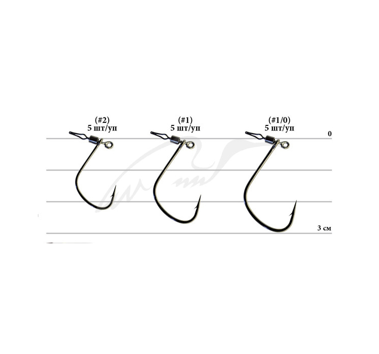 Крючок Decoy Worm120 HD Hook Masubari #1 (5 шт/уп) - 3 Крючок Decoy Worm120 HD Hook Masubari #1 (5 шт/уп) - 3