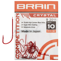 Крючок Brain Crystal B2011 #16 (20 шт/уп) ц:red