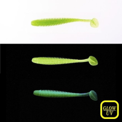 Силиконовая приманка Noike Wobble Shad NINJA 4" (6шт) (#44 Chartreuse)