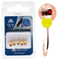 Мормишка Mikado Шар з отвором граненый 0,8гр мiдь