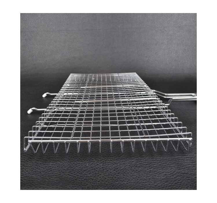 Решітка для гриля подвійна GRILL ME BQ-022 (44х25см), хромована - 7 Решітка для гриля подвійна GRILL ME BQ-022 (44х25см), хромована - 7
