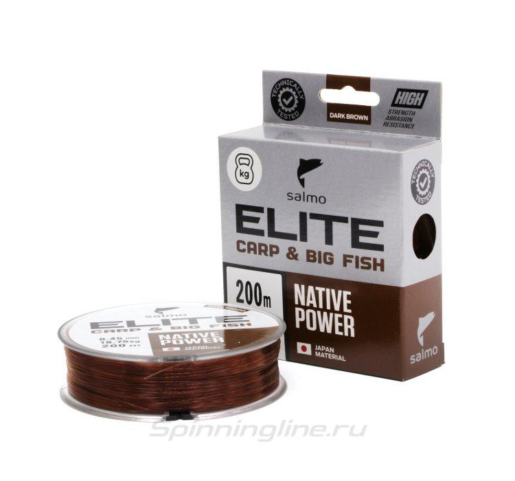 Леска Salmo Elite Carp&Big Fish 200м 0,35мм - 4 Леска Salmo Elite Carp&Big Fish 200м 0,35мм - 4