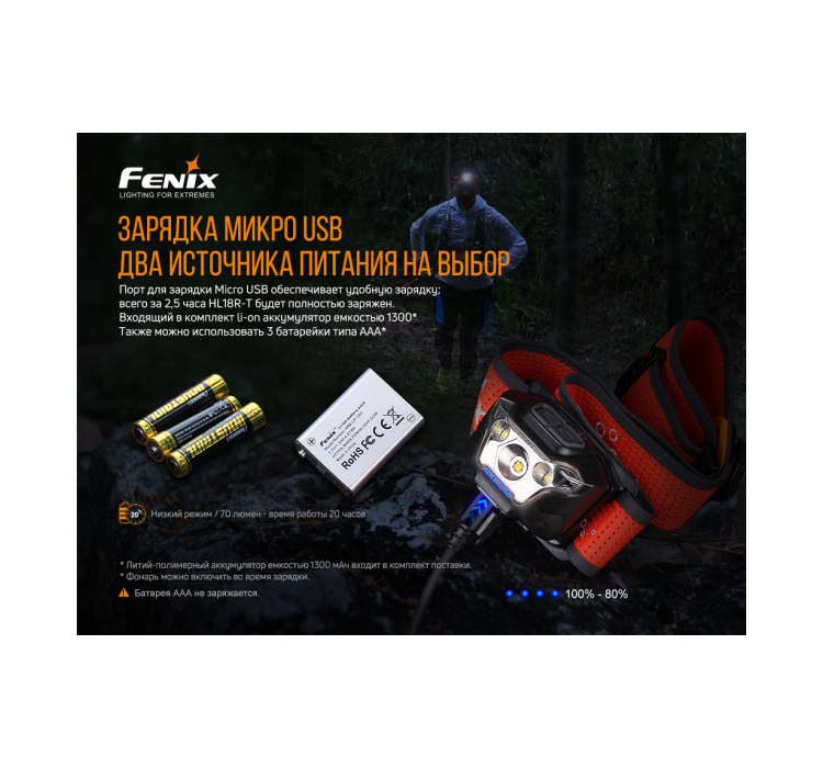 Фонарь налобный Fenix HL18R-T - 11 Фонарь налобный Fenix HL18R-T - 11