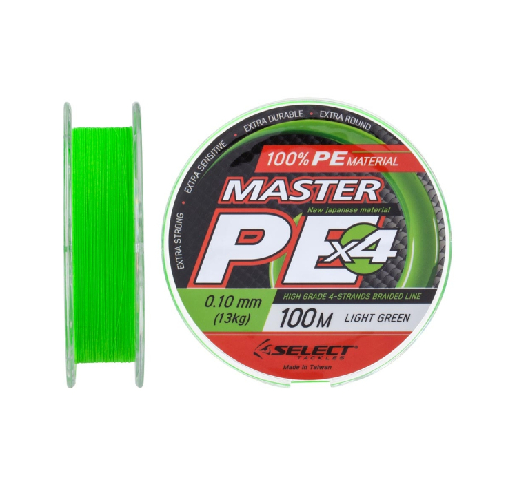 Шнур Select Master PE 100м (салатовий) 0.10мм 13кг - 1 Шнур Select Master PE 100м (салатовий) 0.10мм 13кг - 1