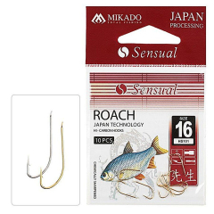Крючок Mikado Sensual Roach № 16 (лопатка) 10шт. (nickel)