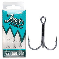 Гачок-трійник Mikado Treble Hook-Jaws №14 7шт. (black nickel)