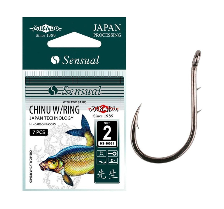 Крючок Mikado Sensual Chinu with barbs (черный никель) № 6 - 1 Крючок Mikado Sensual Chinu with barbs (черный никель) № 6 - 1