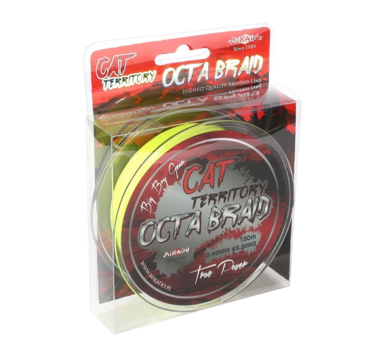 Плетений шнур Mikado CAT TERRITORY OCTA BRAID 150м жовтий 0,70 мм - 1 Плетений шнур Mikado CAT TERRITORY OCTA BRAID 150м жовтий 0,70 мм - 1
