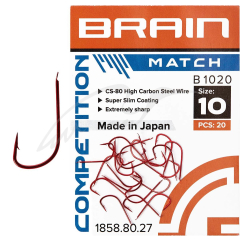 Крючок Brain Match B1020 #16 (20 шт/уп) ц:red