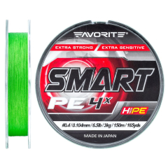 Шнур Favorite Smart PE 4x 150м (салат.) #0.4/0.104мм 3кг