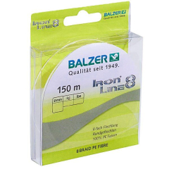 Шнур Balzer Iron Line 8x Yellow 150м 0.30мм 34,8кг (жовтий)