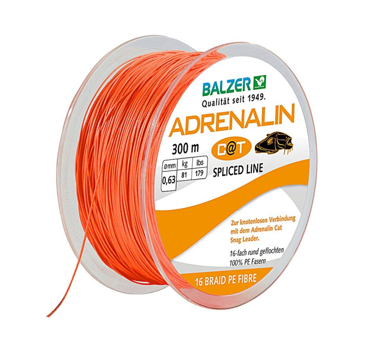 Шнур Balzer 12x Adrenalin Cat 300м 0.63мм 81кг оранжевый - 1 Шнур Balzer 12x Adrenalin Cat 300м 0.63мм 81кг оранжевый - 1