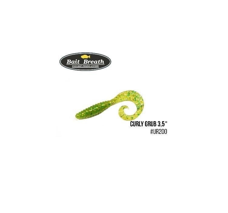 Силиконовая приманка Bait Breath Curly Grub 4.5" (8шт) (Ur200 Chartreuse) - 1 Силиконовая приманка Bait Breath Curly Grub 4.5" (8шт) (Ur200 Chartreuse) - 1