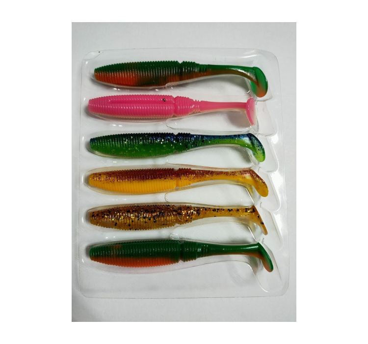 Силиконовая приманка Nomura Rolling Shad (їстівний) 100мм 9g. цвет 087 (yellow red glitter) 6шт (MIX) - 1 Силиконовая приманка Nomura Rolling Shad (їстівний) 100мм 9g. цвет 087 (yellow red glitter) 6шт (MIX) - 1