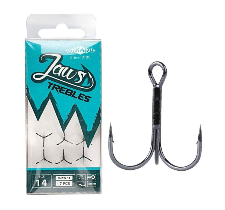 Крючок-тройник Mikado Treble Hook-Jaws (черный никель) № 16 - 1 Крючок-тройник Mikado Treble Hook-Jaws (черный никель) № 16 - 1