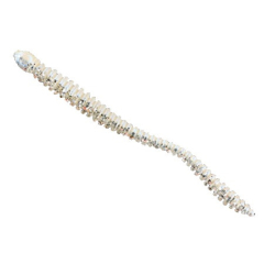 Силиконовая приманка Nomura Glitter Rib Worm (їстівний) 120 мм 3,5 г. цвет 043 (light blue silver glitter) 6 шт.