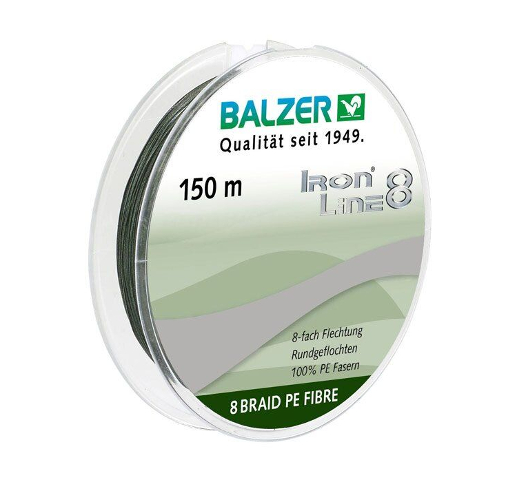 Шнур Balzer Iron Line 8x Green 150м 0.10мм 8,1кг (темно-зеленый) - 1 Шнур Balzer Iron Line 8x Green 150м 0.10мм 8,1кг (темно-зеленый) - 1