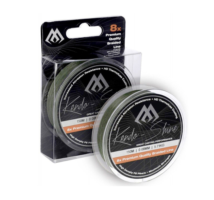 Шнур Mikado Kendo Shine Braid 150м 0,10мм 8,23кг green - 1 Шнур Mikado Kendo Shine Braid 150м 0,10мм 8,23кг green - 1