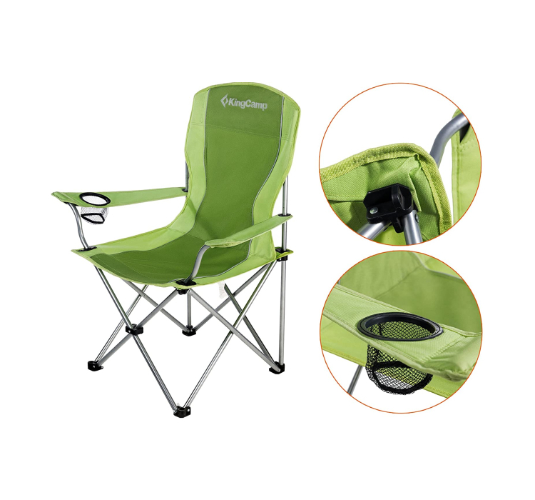 Шезлонг KingCamp Arms Chairin Steel (KC3818) Green - 3 Шезлонг KingCamp Arms Chairin Steel (KC3818) Green - 3