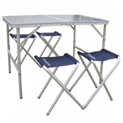 Набір меблів KingCamp Table and Chair Set (KC3850) Silver