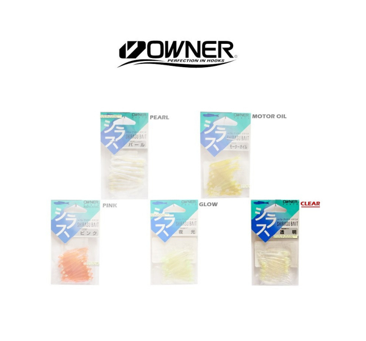 Силіконова приманка Owner Rubber Fish Shirasu Bait col.Clear 37 мм, 10 шт./уп - 1 Силіконова приманка Owner Rubber Fish Shirasu Bait col.Clear 37 мм, 10 шт./уп - 1