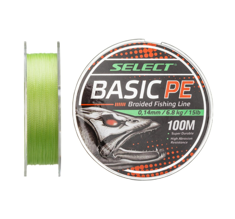 Шнур Select Basic PE 100m (салат.) 0.10mm 10lb/4.8kg - 1 Шнур Select Basic PE 100m (салат.) 0.10mm 10lb/4.8kg - 1