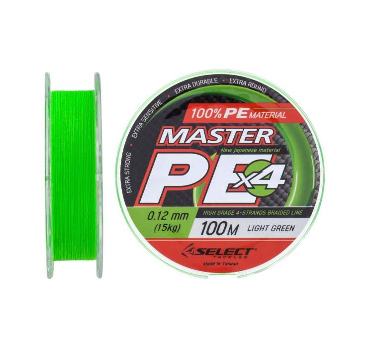 Шнур Select Master PE 100m (салат.) 0.12mm 15kg - 1 Шнур Select Master PE 100m (салат.) 0.12mm 15kg - 1