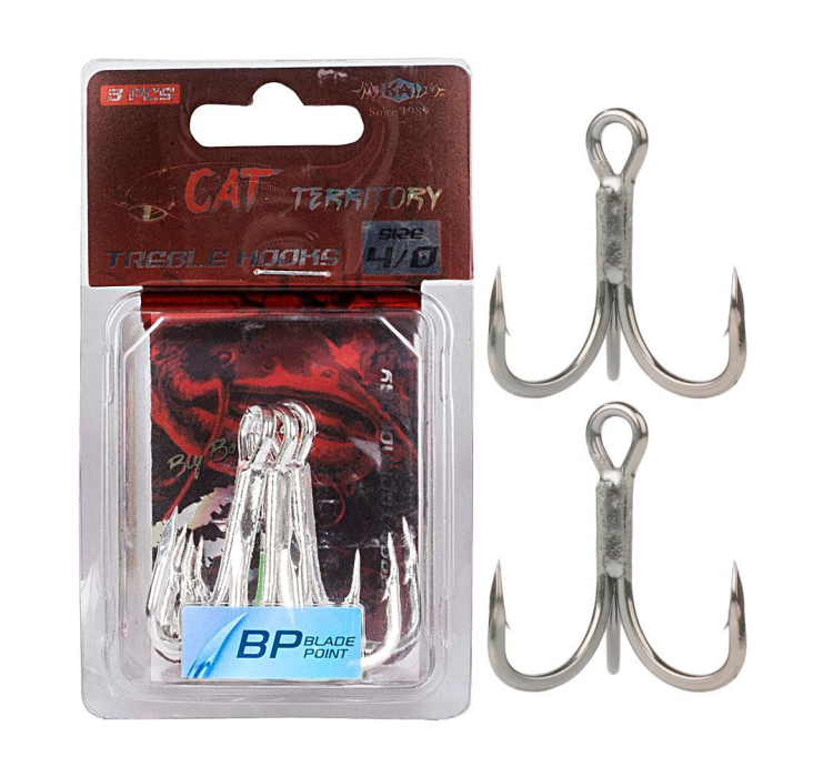 Крючок-тройник Mikado Cat Territory (черный никель) № 4/0 - 1 Крючок-тройник Mikado Cat Territory (черный никель) № 4/0 - 1