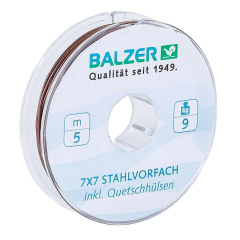 Поводочний сталевий матеріал в оплітці 7х7 Balzer +10обж.труб. 5м. 6кг. (коричневий)