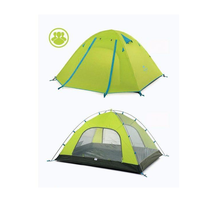 Двухслойная, 3-х местная палатка с алюминиевыми дугами, P-Series, зеленая. - 4 Двухслойная, 3-х местная палатка с алюминиевыми дугами, P-Series, зеленая. - 4