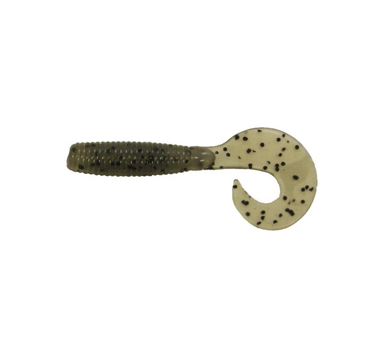 Силіконова приманка Big Bite Baits Finesse Grub 3" Smoke Salt Pepper 10 шт. - 1 Силіконова приманка Big Bite Baits Finesse Grub 3" Smoke Salt Pepper 10 шт. - 1