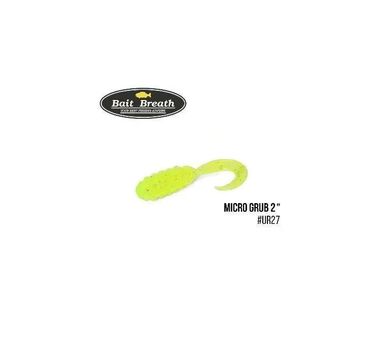 Силіконова приманка Bait Breath Micro Grub 1" (15 шт.) (Ur27 Chartreuse/silver) - 1 Силіконова приманка Bait Breath Micro Grub 1" (15 шт.) (Ur27 Chartreuse/silver) - 1