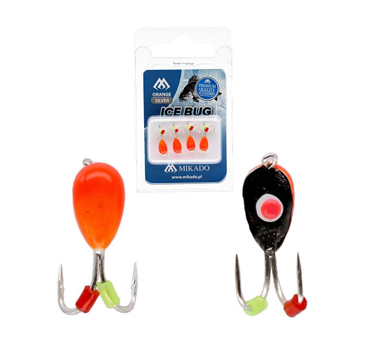 Мормышка Mikado Ice Bug 4мм 0.85гр оранжевый/черный 4шт. - 1 Мормышка Mikado Ice Bug 4мм 0.85гр оранжевый/черный 4шт. - 1