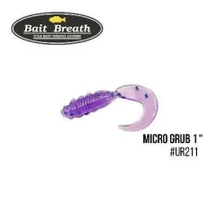 Силіконова приманка Bait Breath Micro Grub 1" (15 шт.) (Ur211 Electric Blue Shad)