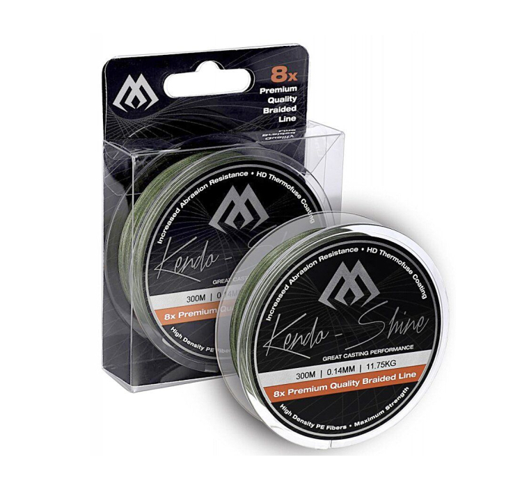 Шнур Mikado Kendo Shine Braid 300м 0,20мм 19,86кг green - 1 Шнур Mikado Kendo Shine Braid 300м 0,20мм 19,86кг green - 1