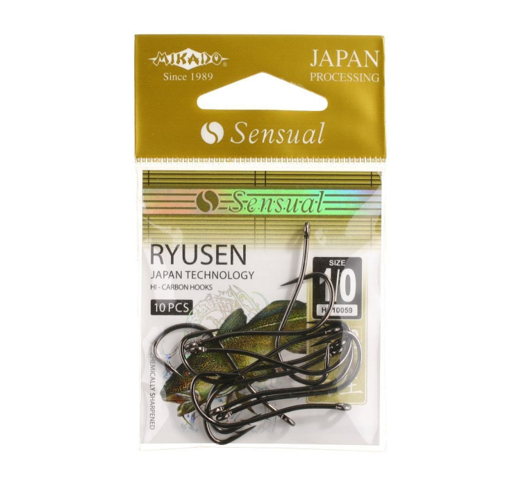 Крючки Mikado SENSUAL RYUSEN W/RING (красный) № 8 - 1 Крючки Mikado SENSUAL RYUSEN W/RING (красный) № 8 - 1