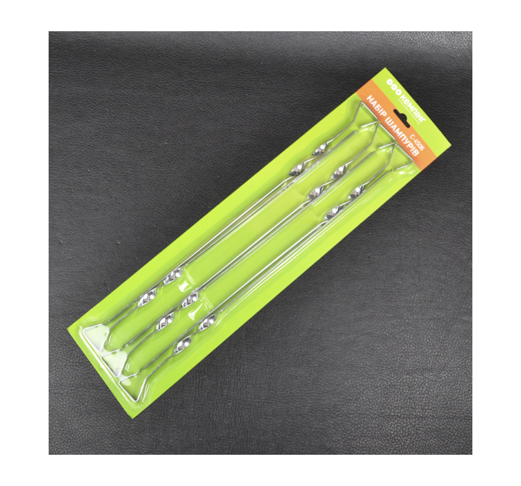 Шампур для шашлыков КЕМПИНГ C-4506 (45х2.0мм, 6шт), хромированная сталь - 6 Шампур для шашлыков КЕМПИНГ C-4506 (45х2.0мм, 6шт), хромированная сталь - 6