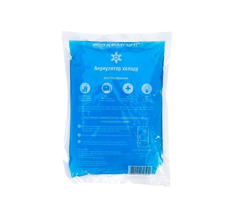 Аккумулятор тепла/холода Кемпинг 600 г 1 шт - 1 Аккумулятор тепла/холода Кемпинг 600 г 1 шт - 1