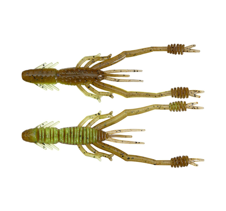 Силиконовая приманка Reins Ring Shrimp 4" B08 Green Pumpkin Chart Melon (6 шт./пач.) - 1 Силиконовая приманка Reins Ring Shrimp 4" B08 Green Pumpkin Chart Melon (6 шт./пач.) - 1