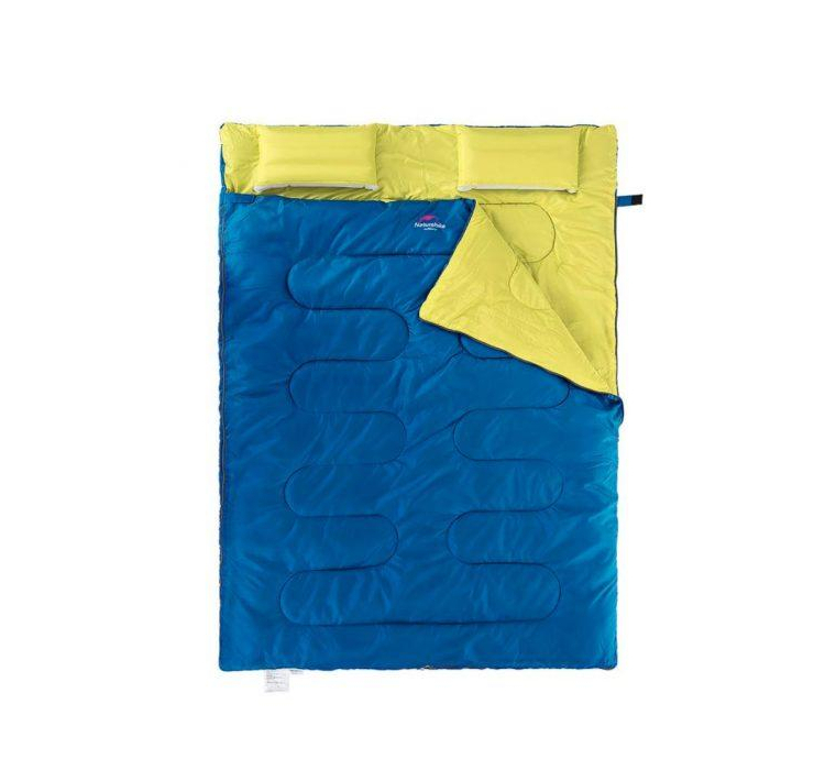 Двомісний спальний мішок з подушками, Naturehike,синій. - 1 Двомісний спальний мішок з подушками, Naturehike,синій. - 1