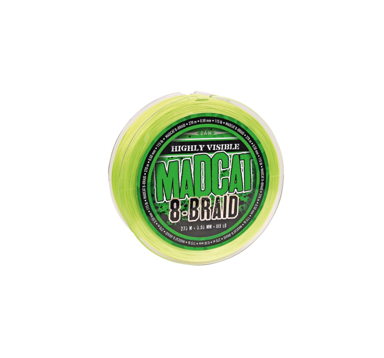 Шнур DAM MADCAT 8-Braid 270м 0,35мм 29.5кг/65Lb (зелений) - 1 Шнур DAM MADCAT 8-Braid 270м 0,35мм 29.5кг/65Lb (зелений) - 1